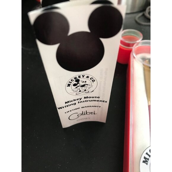 Vtg Mickey Mouse Writing Instrument Roller Ball Pen Disney Colibri Red Yellow - Picture 3 of 10